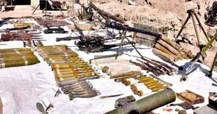 Mingora: Police recovers huge cache of heavy arms 